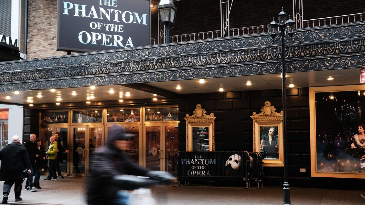 The Theatre District in Manhattan is set to lose more than foot traffic after New York Governor Andrew Cuomo announced a ban on gatherings of 500 people or more amid the growing COVID-19 outbreak. Picture: Spencer Platt/Getty Images/AFP.