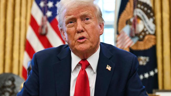 Mr Trump in the Oval Office. Picture: Jim Watson/AFP