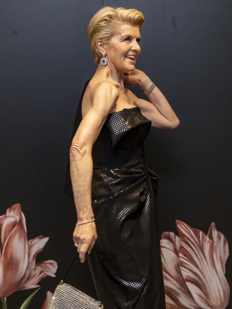 She showed off her toned arms in a black strapless gown. Picture: Sam Tabone/WireImage