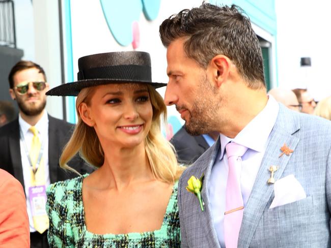 Anna Heinrich and Tim Robards arrived separately at the Melbourne Cup 2019. Picture: Matrix Pictures