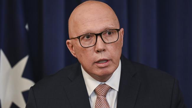 Opposition Leader Peter Dutton arrived in Israel on Monday night (AEDT). Picture: NewsWire/ Martin Ollman