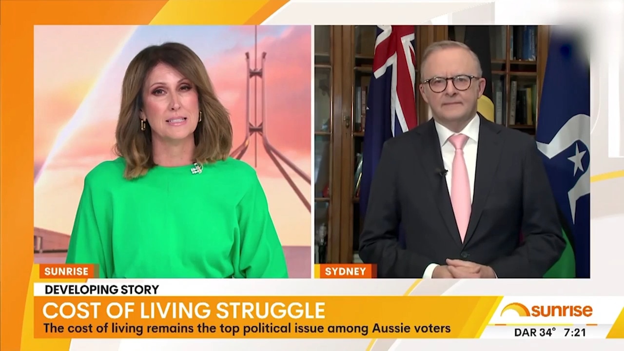 Nat Barr confronts Anthony Albanese on live TV with a harsh reality check (Sunrise)