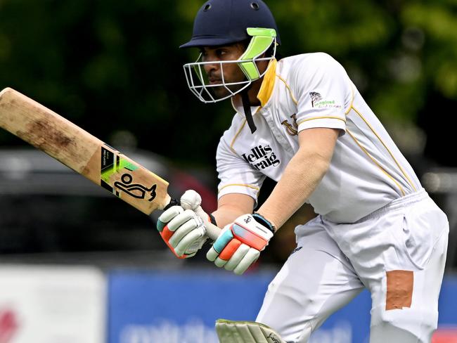 VermontÃs Shehan Kudage-Don during the BHRDCA  Vermont v Heatherdale cricket match at Vermont Recreation Reserve in Vermont, Saturday, March 11, 2023.Picture: Andy Brownbill