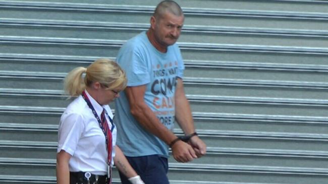 Gene Bristow outside Adelaide Magistrates Court after an earlier appearance. Picture: Nine News