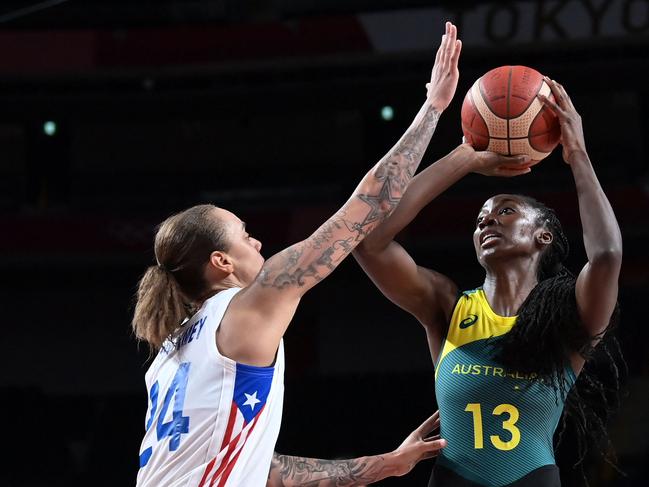 Opals star Ezi Magbegor is set to standout for the Melbourne Boomers in the upcoming WNBL season. Photo: Aris Messinis / AFP