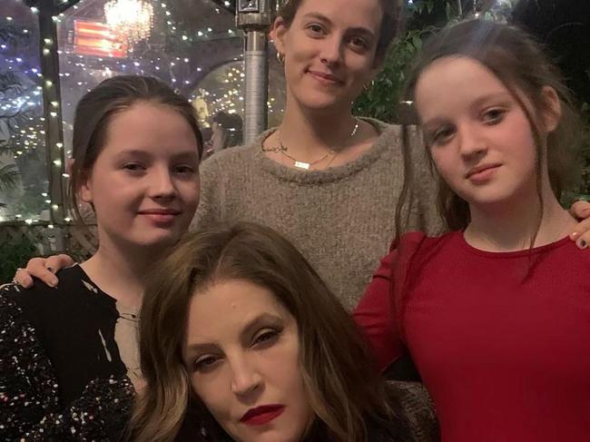 Lisa Marie Presley and daughters Riley, Harper and Finley. Picture: Supplied