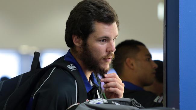 David Klemmer was almost unrecognisable at Sydney airport. Picture: John Fotiadis