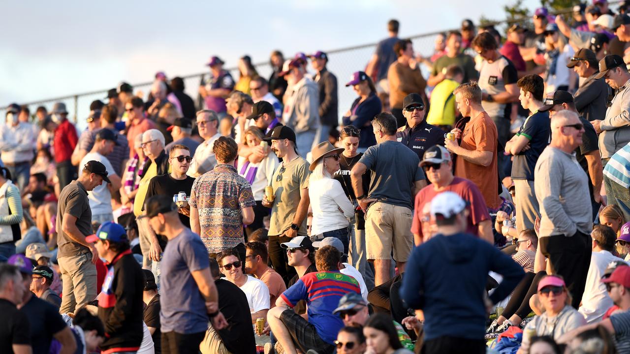 The crowd during the round 12 NRL match between the Melbourne Storm and the Newcastle Knights.