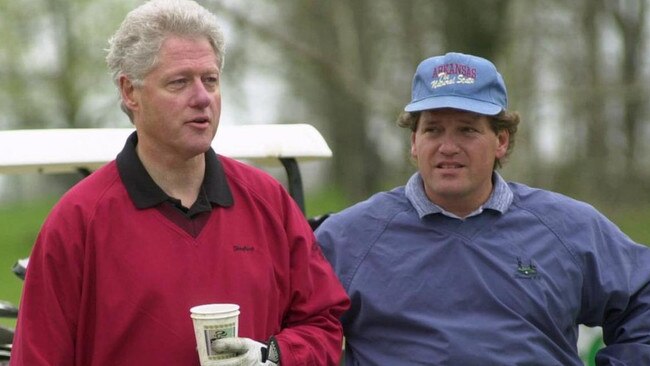 Bill Clinton and his half-brother, Roger. Picture: AP/The Times