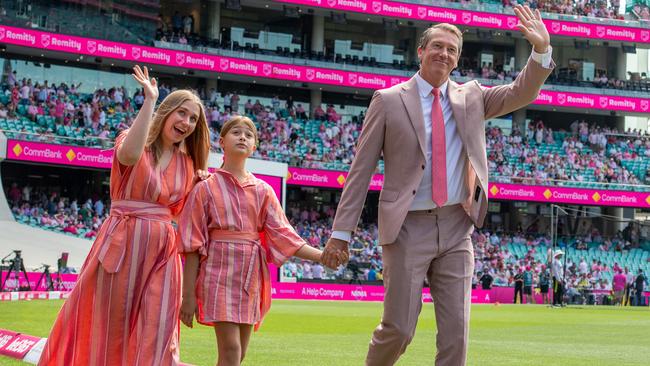 Glen McGrath and family at day three of Australia vs. India Test Match. Picture Thomas Lisson