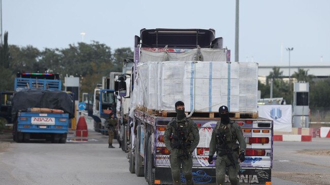 Aid trucks cross into the Gaza Strip. Picture: Shutterstock/WSJ