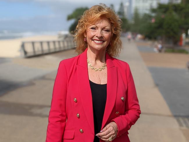 Liberal Democrat candidate for Moncrieff Diane Demetre pictured in Surfers Paradise on Monday. Picture: Keith Woods.