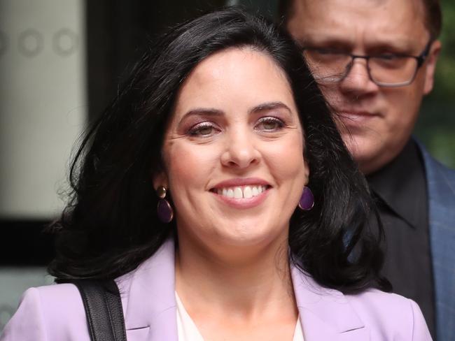 MP Moira Deeming arrives at the Federal Court in Melbourne for her defamation case against Liberal Party leader John Pesutto. Thursday, December 12. 2024. Picture: David Crosling