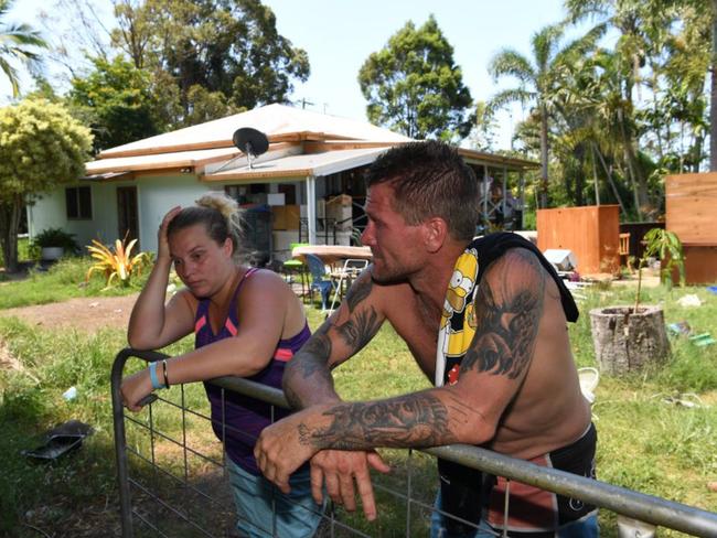 When they arrived with their belongings to move back in, they were confronted with rubbish, maggots and faeces festering in the heat. Picture: Crystal Jones