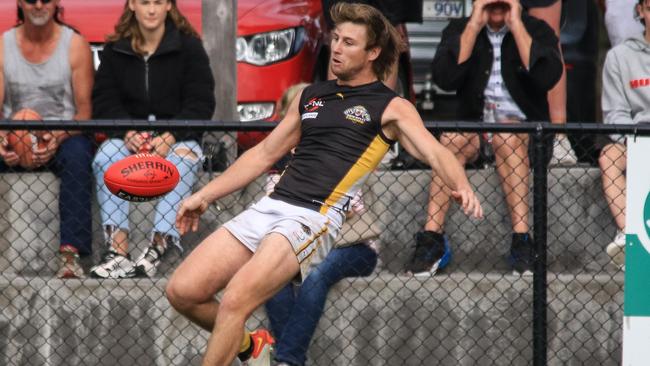 Balwyn’s Charlie Haley couldn’t be stopped on Good Friday. Picture: Davis Harrigan