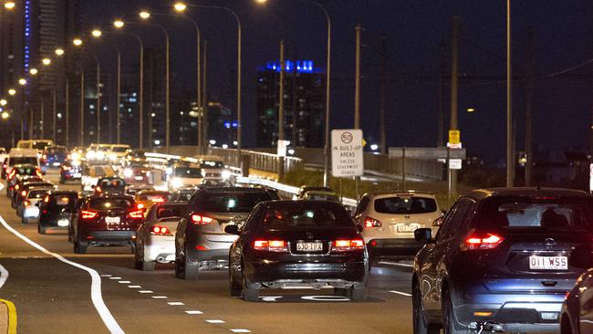 Southbound traffic along the Gold Coast Highway. Photo: Jerad Williams