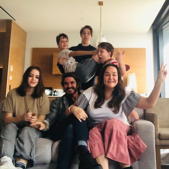 Kate Langbroek and family back home in Melbourne in 2020 (Picture: Supplied)