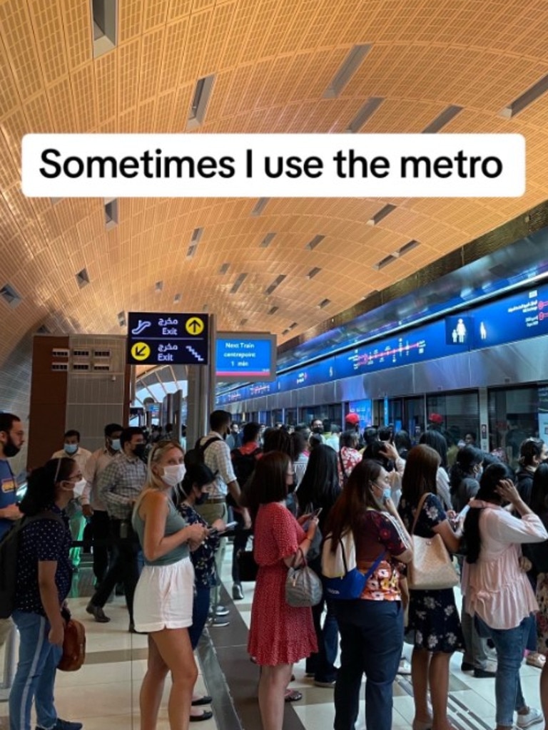 The 26-year-old said she sometimes uses the Metro. Picture: TikTok / @magentablond