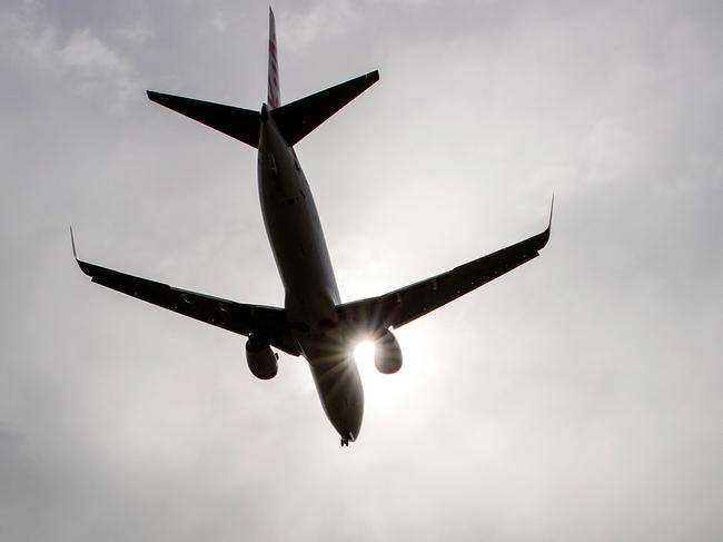 A Virgin plane lands at Tullamarine Airport, Melbourne. Picture: Mark Stewart