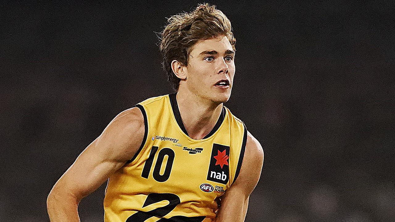 Western Australia Under 18s captain Deven Robertson won the 2019 Larke Medal for the best player of the carnival. (Photo by Michael Dodge/AFL Photos via Getty Images )