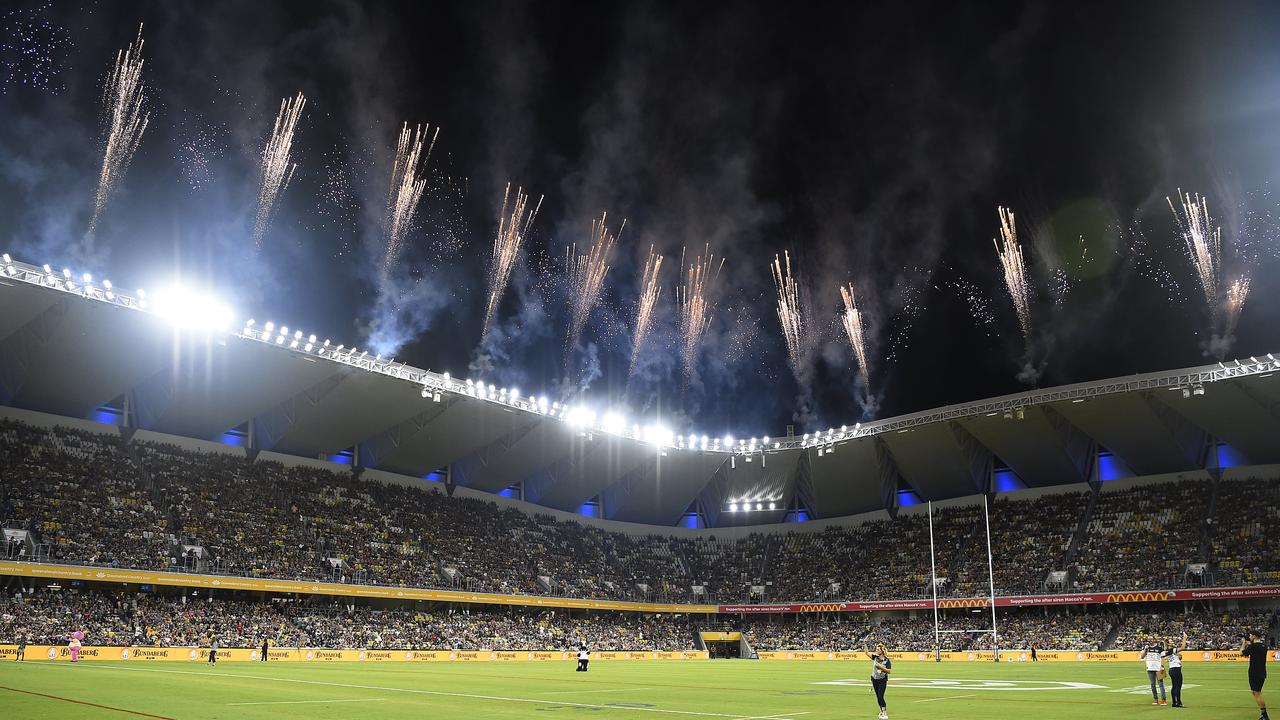 Townsville’s Queensland Country Bank Stadium is in the frame to host State of Origin I as Melbourne goes into another lockdown. Picture: Ian Hitchcock (Getty Images)