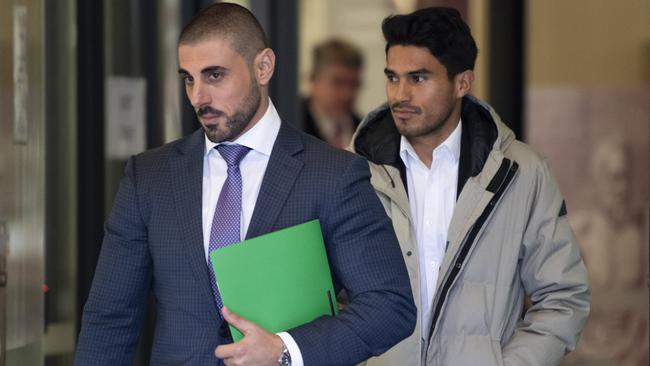 Ulises Davila (right) faced court for the first time on Monday. Picture: NewsWire/ Monique Harmer.