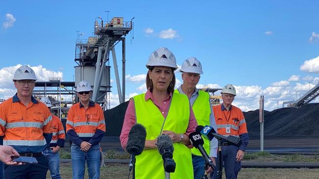 Deb Frecklington at the New Acland Coal Mine.