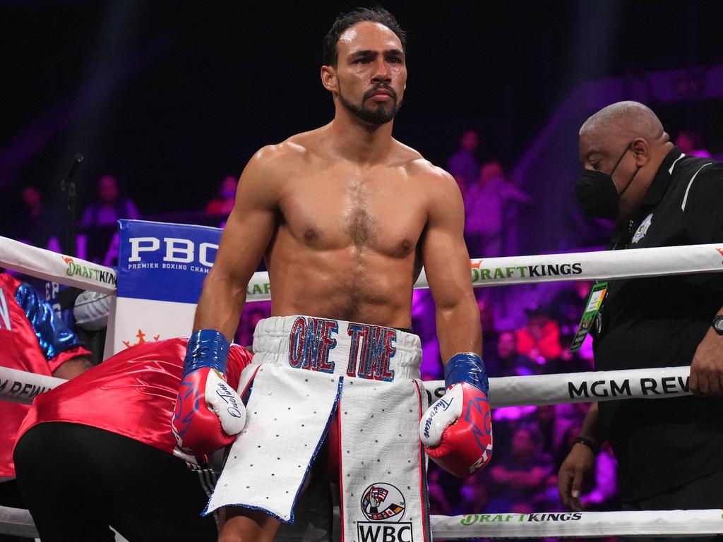 Keith Thurman is already thinking about the judging ahead of his fight with Tim Tszyu. Picture: Joe Buglewicz/Getty Images