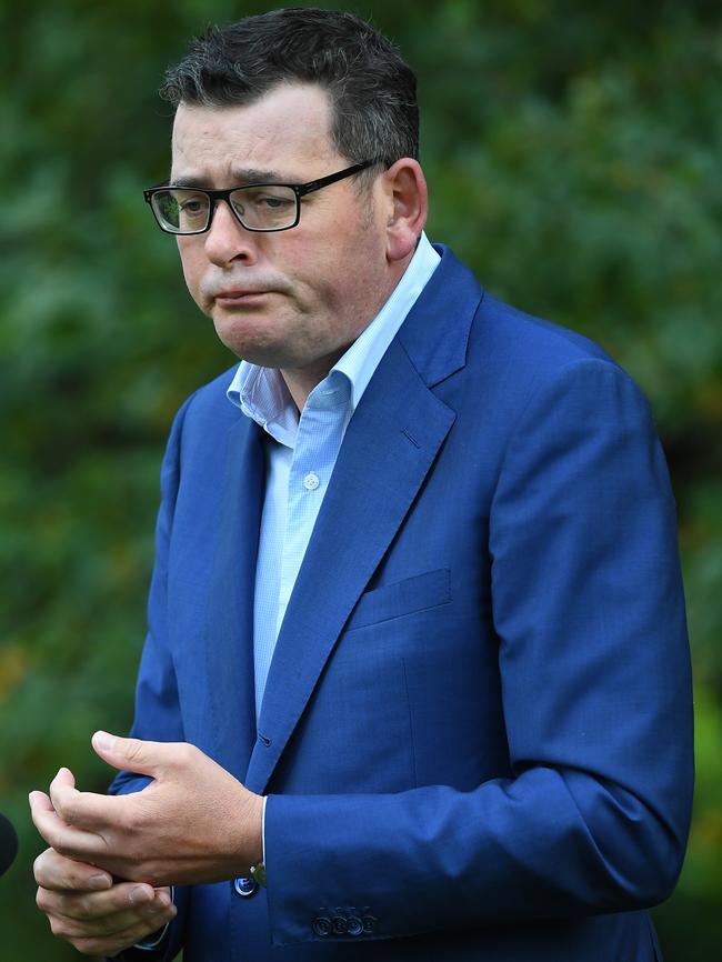 Victorian Premier Daniels addresses the media on Monday. Picture: AAP