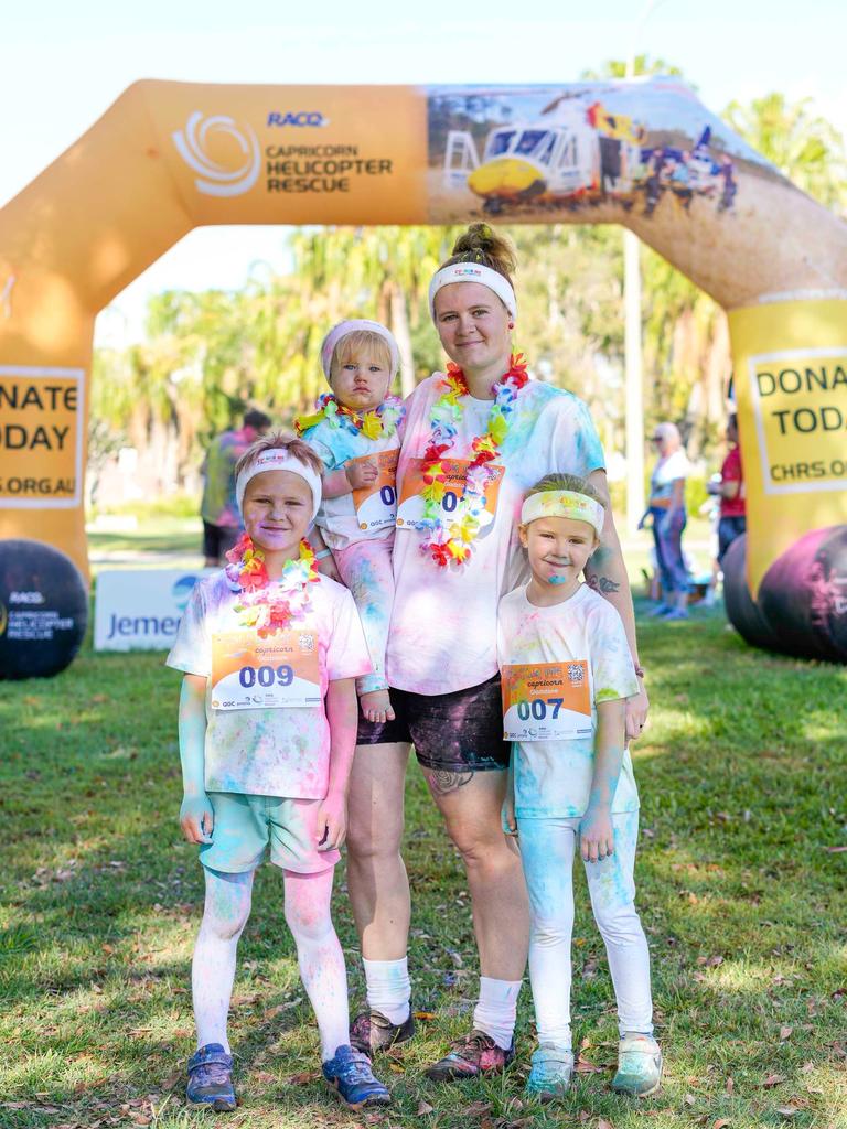 Photos from Cherryandjun Photography of the 2023 Gladstone Colour Me Capricorn fun run for the RACQ CapRescue.