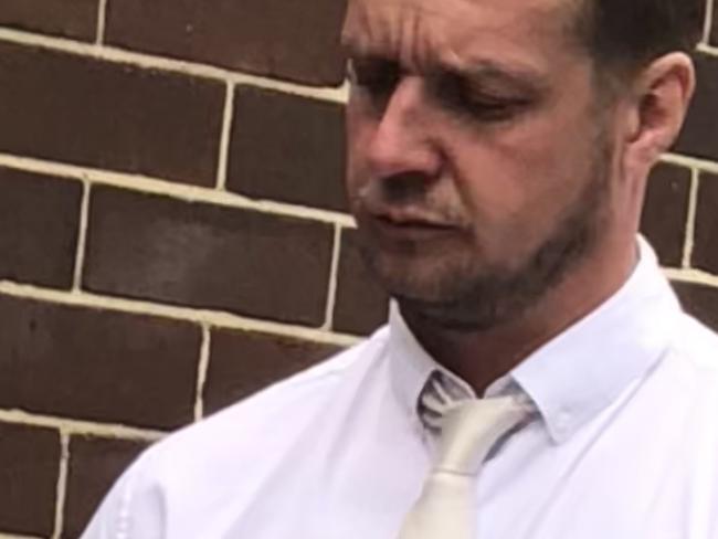 Christopher Booker, 35, of Dee Why , outside Manly Local Court on Thursday, October 19, 2023,  where he was convicted of reckless grievous bodily harm for punching, and breaking the jaw of a friend, outside a northern beaches' hotel.   Picture: Jim O'Rourke