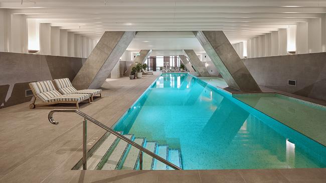 The building includes a luxury swimming area.