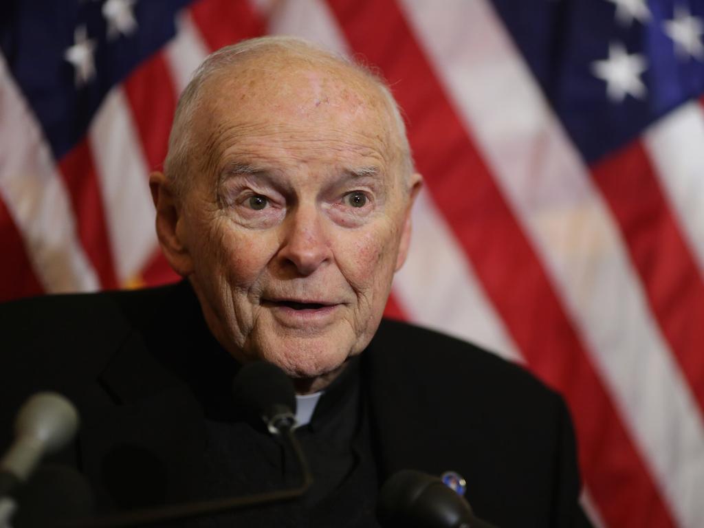 Former Cardinal Theodore McCarrick, archbishop emeritus of Washington, has been defrocked over accusations he sexually abused minors 50 years ago. Picture: AFP