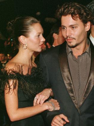 Johnny Depp with ex, Kate Moss. Picture: Supplied