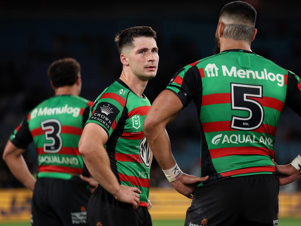 Rabbitohs halfback Lachlan Ilias came under heavy scrutiny as the club’s No.7 last year. Picture: Matt King/Getty Images