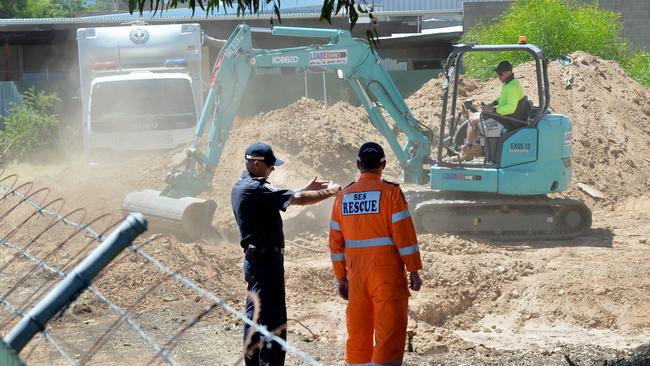 A 2018 excavation at the Castalloy factory, North Plympton, in connection with the SA Police investigation into the disappearance of the three Beaumont children. Picture: Greg Higgs.