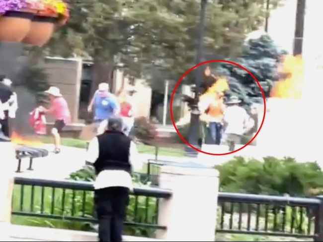 Mohammed Sabry Soliman lit himself on fire accidentally at the attack in Colorado. Picture: Alex Osante