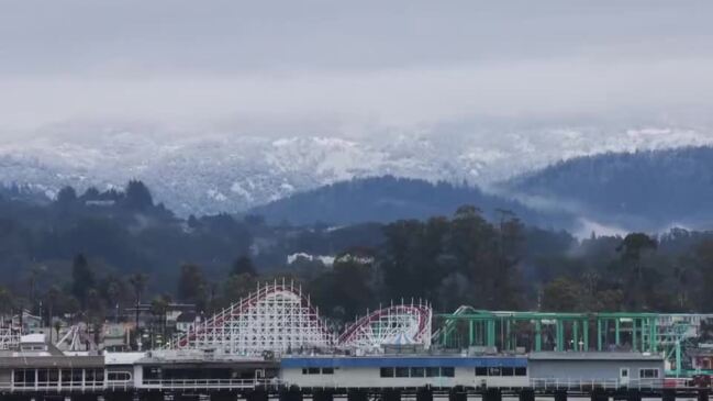 Snow Covers California s Santa Cruz Mountains Amid Winter Storm