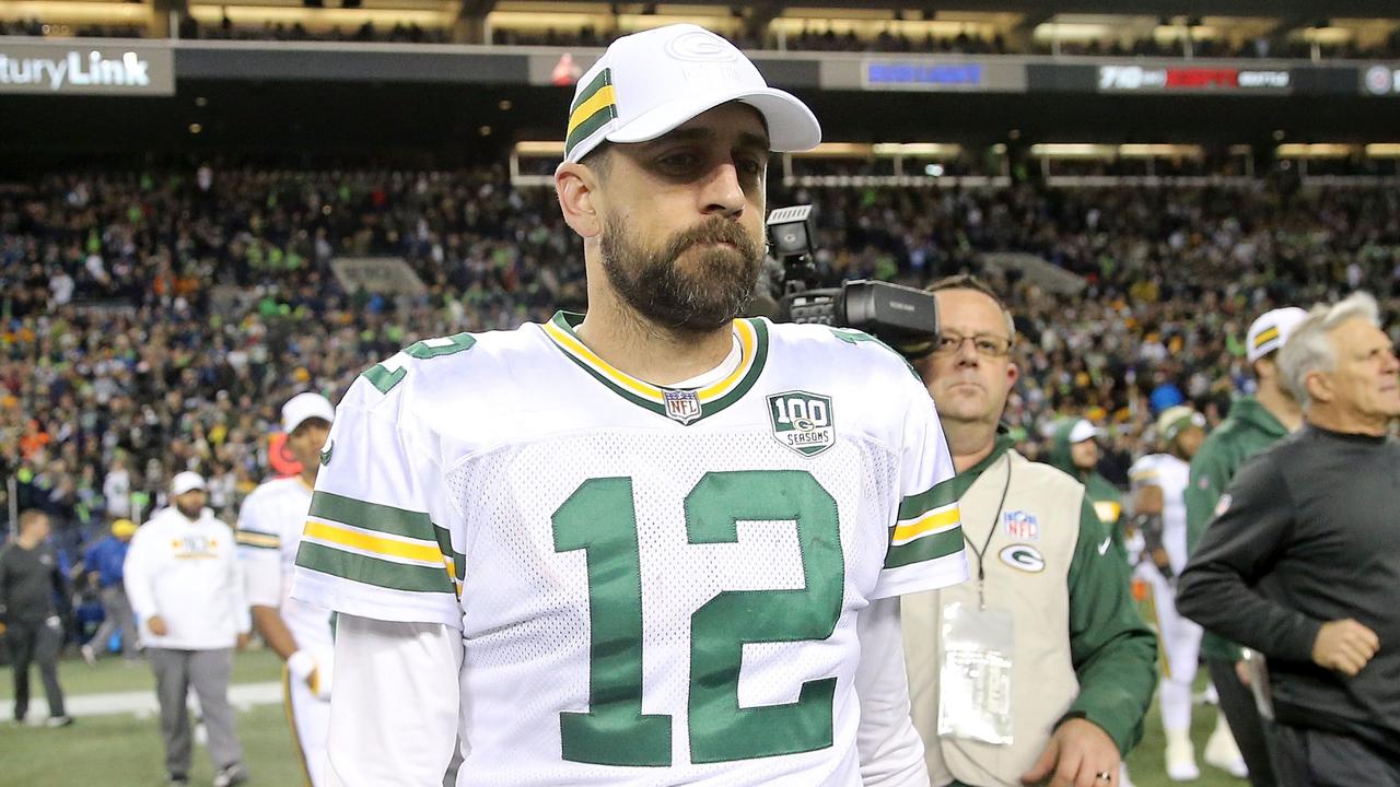 Star quarterback Aaron Rodgers could be on the outer at the Packers. Abbie Parr/Getty Images/AFP