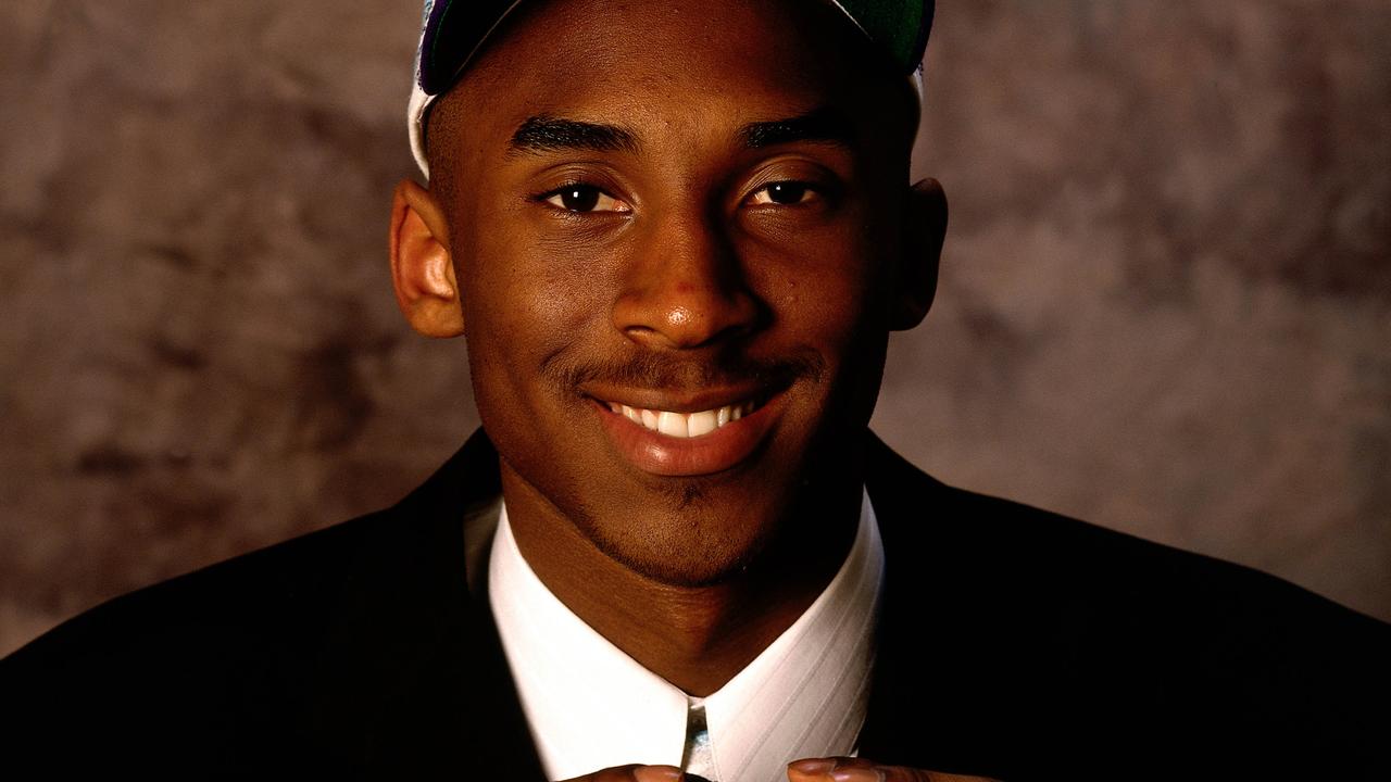 NEW YORK - 1996: First Round NBA draft pick Kobe Bryant poses for a photo. NOTE TO USER: User expressly acknowledges that, by downloading and or using this photograph, User is consenting to the terms and conditions of the Getty Images License agreement. Mandatory Copyright Notice: Copyright 1996 NBAE (Photo by Andrew D. Bernstein/NBAE via Getty Images)
