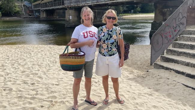 Kerrie Fildes and Linda Proctor are regular users of the bridge. Picture: Chris Knight