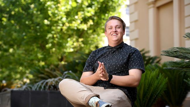 Elijah Smith, 18, had to grow up quickly after his father had a stroke. Picture: Tricia Watkinson