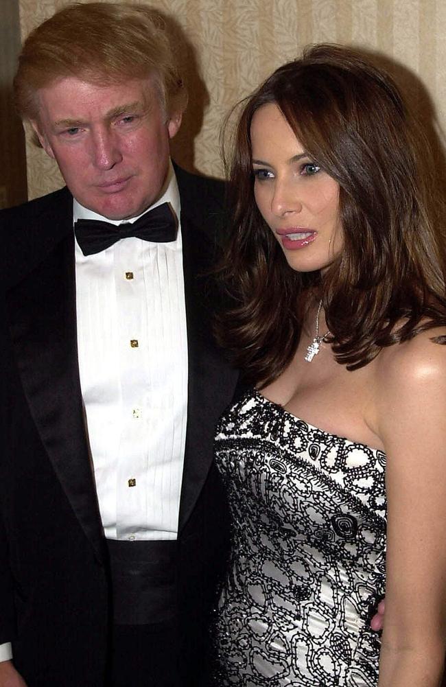 Trump with Knauss at the Bloomberg pre-dinner party on April 28, 2001 for the White House Correspondents' Dinner at the Washington Hilton in Washington, DC. Picture: John Harrington/AFP