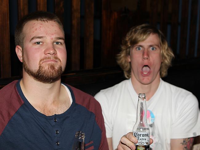 Nitelife- Out and About: Patrick Gibson and Toby Brennan at the Irish Club. Photo Allan Scurr / The Chronicle