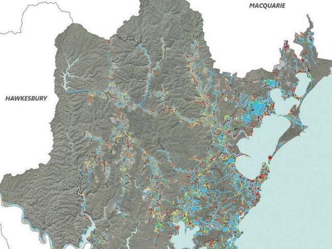 Central Coast Council's graphic of road conditions for 2022 – blue signals “very good”, yellow “average and red “very poor”.