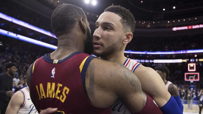 Some of Australia’s smartest sporting brains have fled the country to coach the biggest names in world sport... like LeBron James (L) and Australia’s Ben Simmons. Picture: AFP