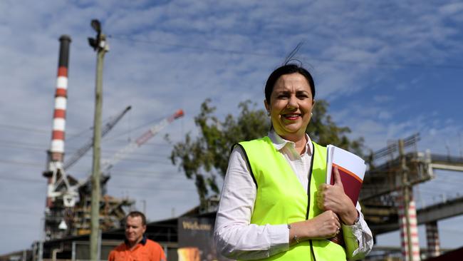 Annastacia Palaszczuk visits the Glencore Copper Smelter in Mount Isa on Wednesday. Picture: Dan Peled