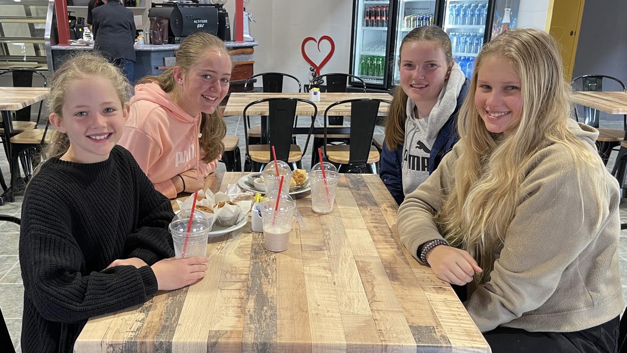 Hannah Hill, Hayley Hill, Melanie Reedy, and Mykaela Mayne got together at the newly opened Vincenzo’s to celebrate Hayley’s 15th birthday. Photo: Madison Mifsud-Ure / Stanthorpe Border Post