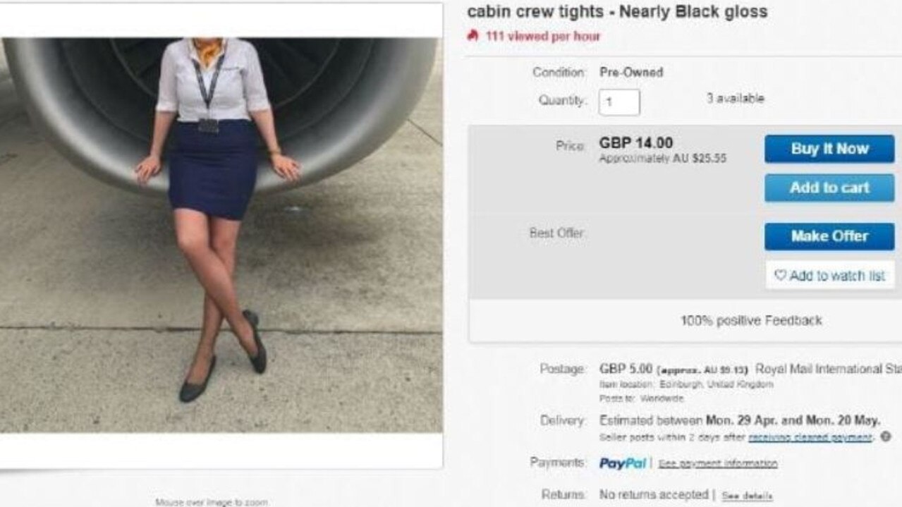 Used cabin crew tights