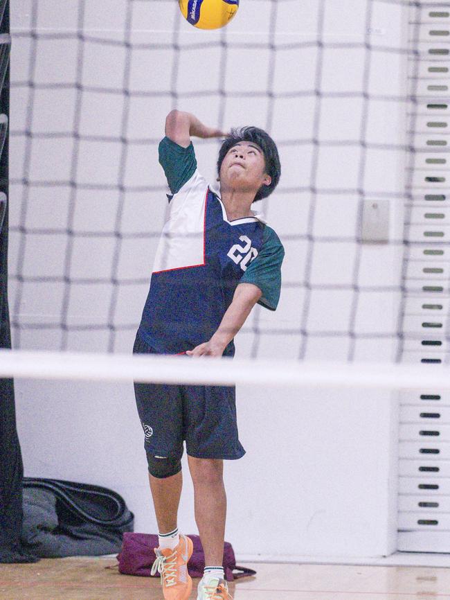 St Peters V Craigsleigh in the Australian Volleyball Schools Cup is being played at the Gold Coast Sports and Leisure Centre in Carrara. Picture: Glenn Campbell